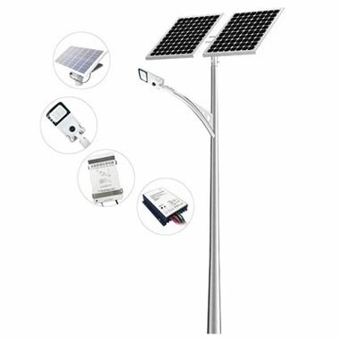 Lampu jalan solar dengan bateri dan panel